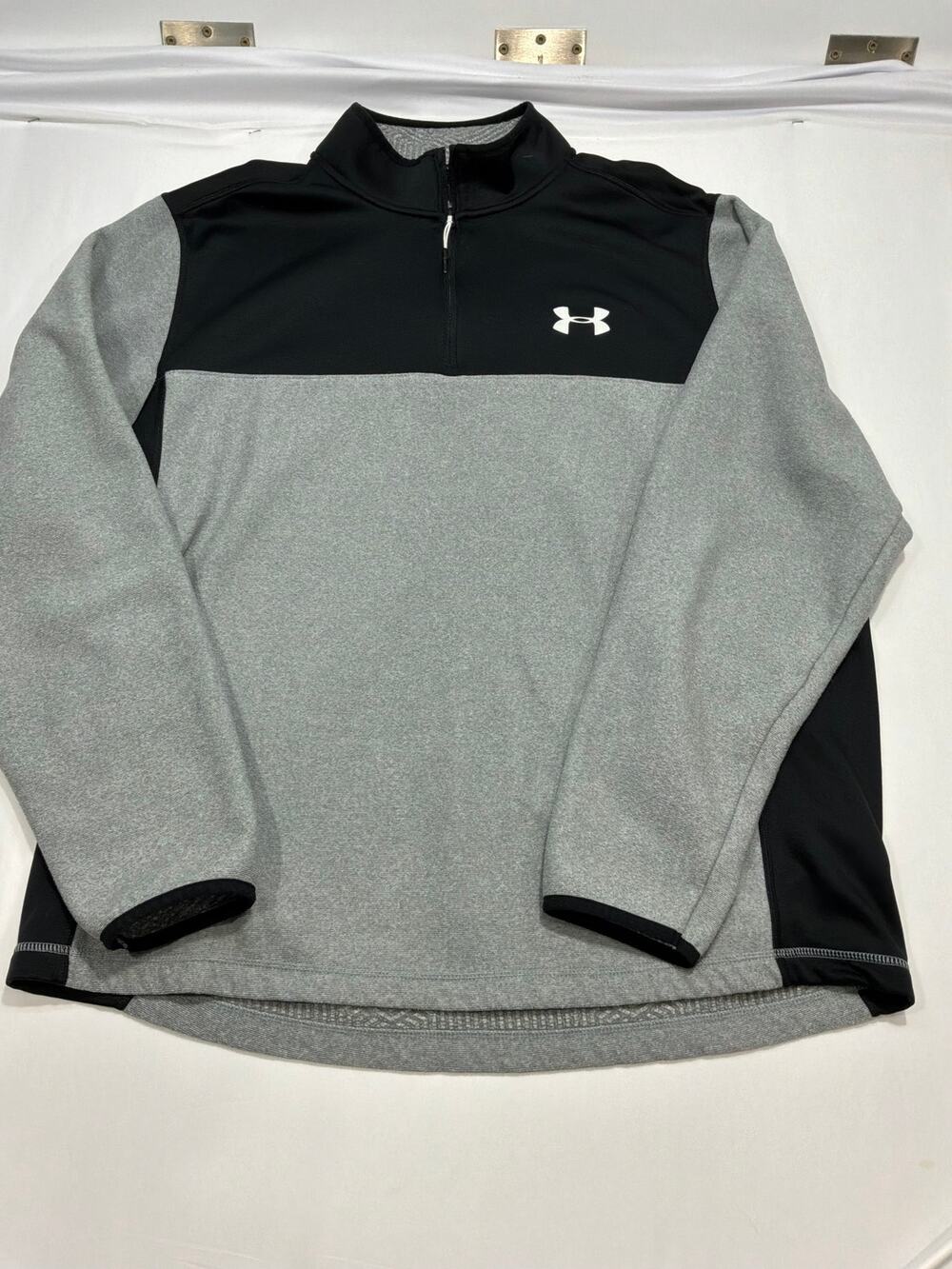 Under Armour ColdGear 1/4 Zip Pullover Gray Black XXL